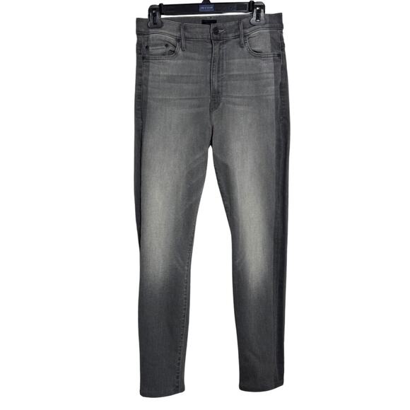 MOTHER Denim The Swooner Supermoon Stripe Grey Jeans Stretchy Size 27 - Picture 2 of 6